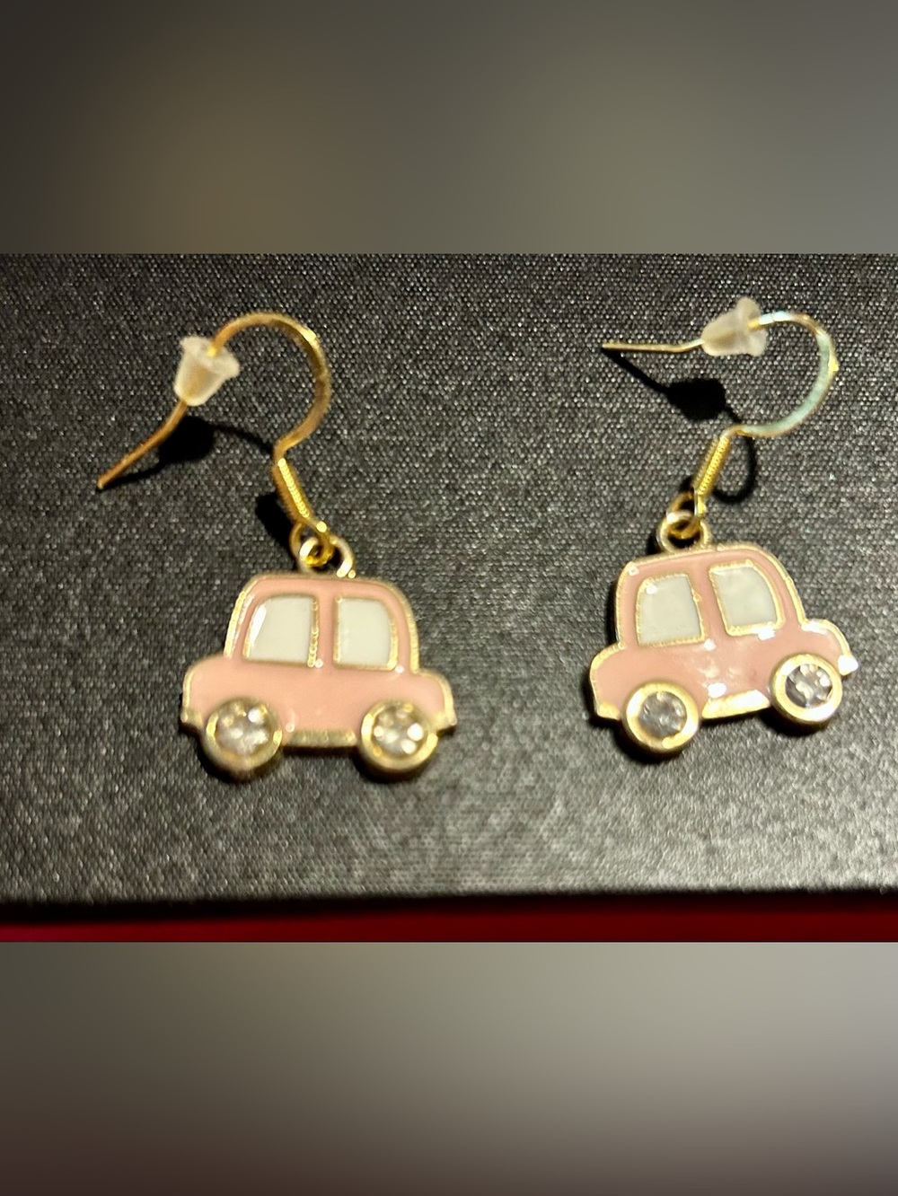 Pink Cadillac Dangle Earrings -